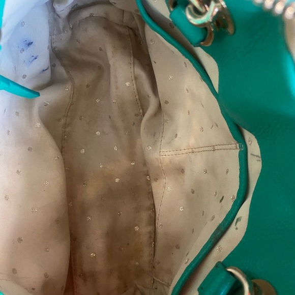 Kate Spade Fun Green Small Georgina Gold Coast satchel crossbody leather quilted - Picture 4 of 16